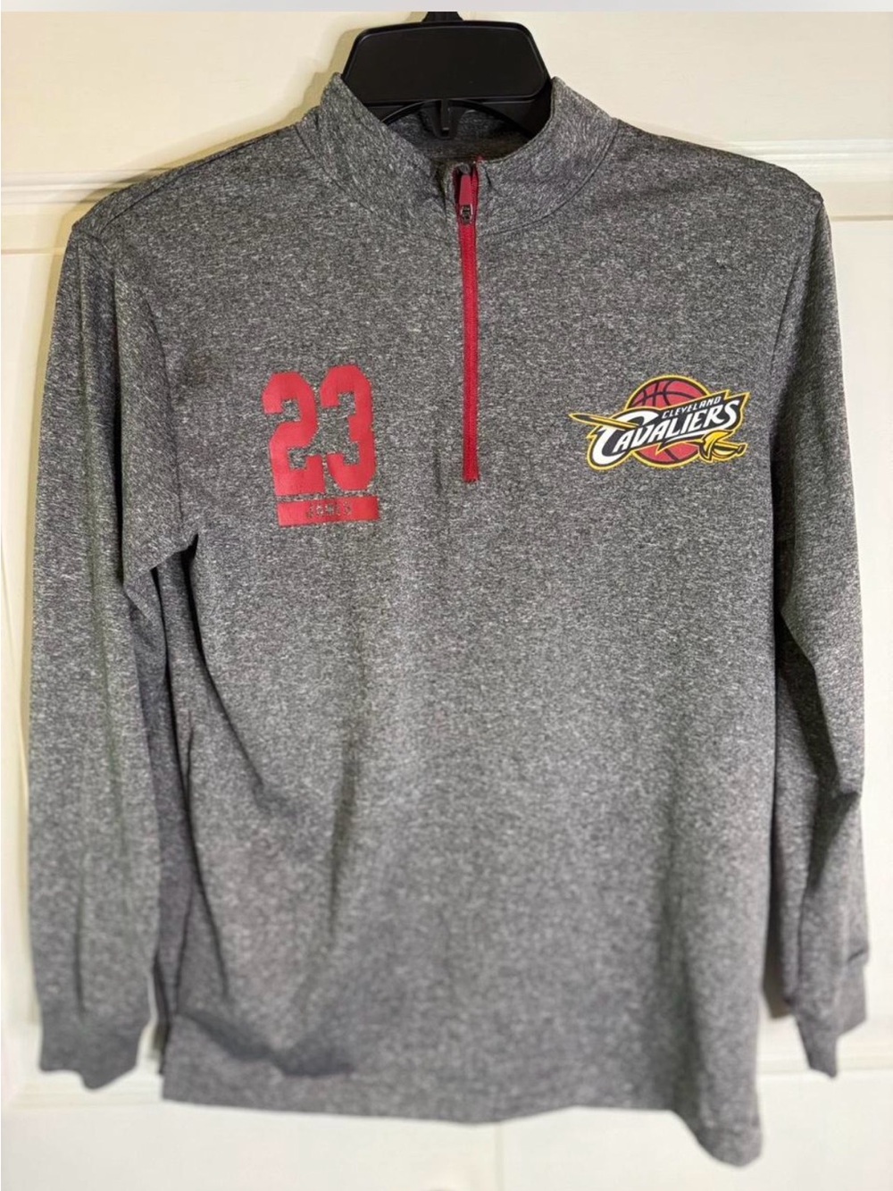 NBA Gray Pullover with Red Accents